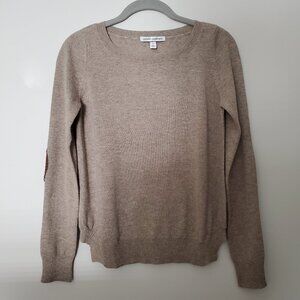 NWOT Autumn Cashmere 100% Cashmere Sweater with Suede Elbow Patches